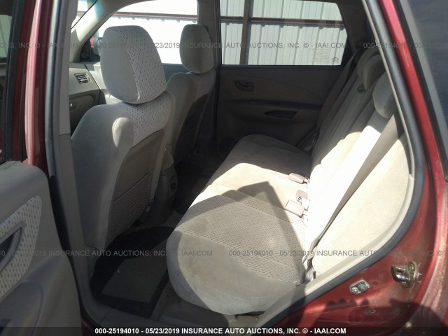 KM8JN12D45U131472 - 2005 HYUNDAI TUCSON GLS/LX RED photo 8