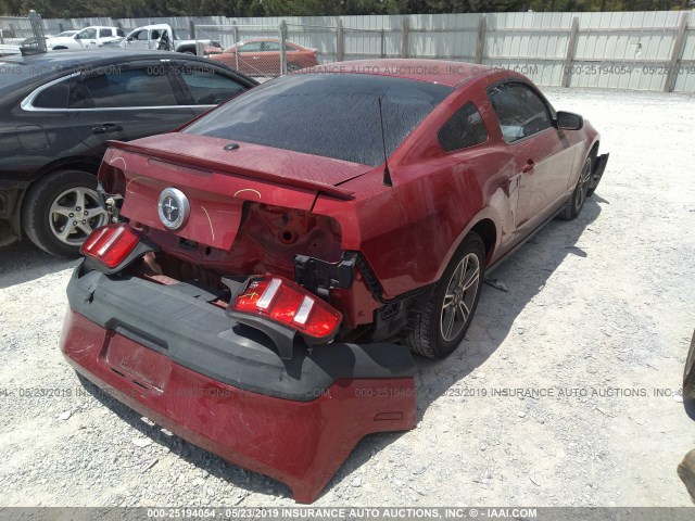 1ZVBP8AN1A5169913 - 2010 FORD MUSTANG RED photo 4