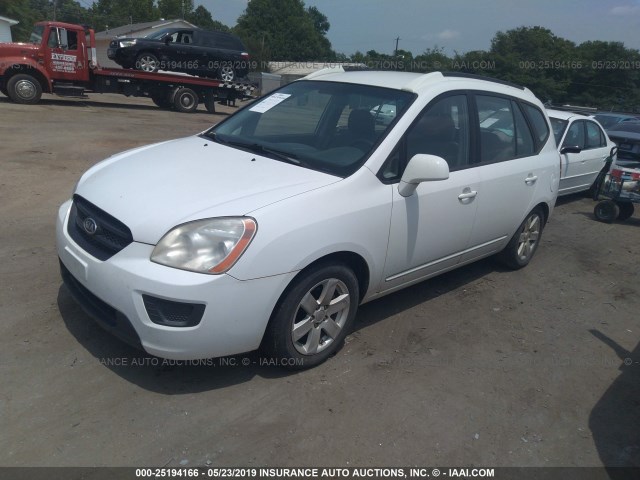 KNAFG525277086955 - 2007 KIA RONDO LX/EX WHITE photo 2