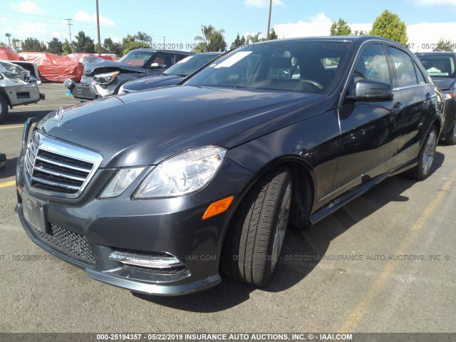 WDDHF5KB5DA672199 - 2013 MERCEDES-BENZ E 350 GRAY photo 2