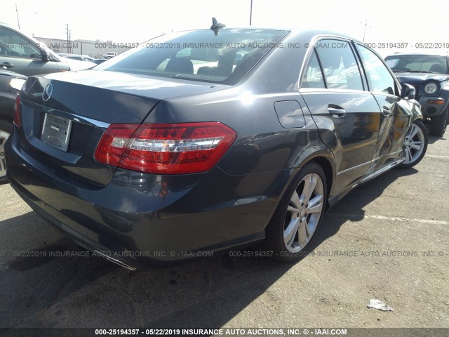 WDDHF5KB5DA672199 - 2013 MERCEDES-BENZ E 350 GRAY photo 4