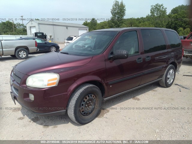 1GNDV23W68D161026 - 2008 CHEVROLET UPLANDER LS MAROON photo 2