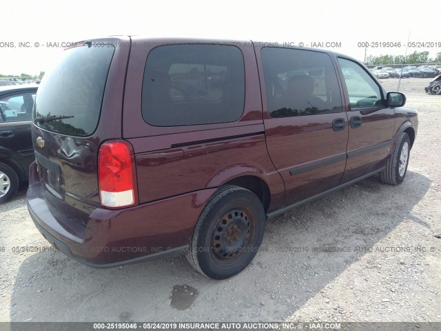 1GNDV23W68D161026 - 2008 CHEVROLET UPLANDER LS MAROON photo 4