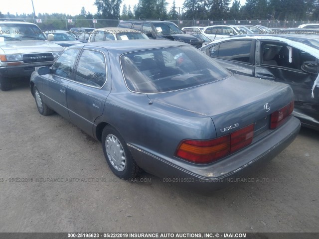 JT8UF11EXM0092741 - 1991 LEXUS LS 400 BLUE photo 3