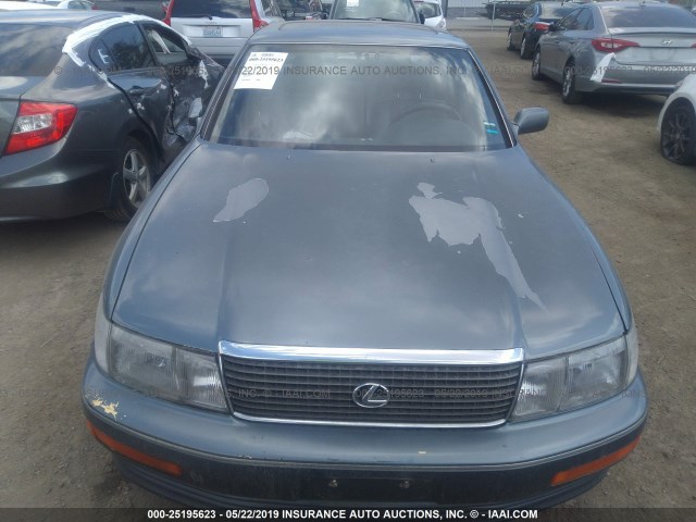 JT8UF11EXM0092741 - 1991 LEXUS LS 400 BLUE photo 6