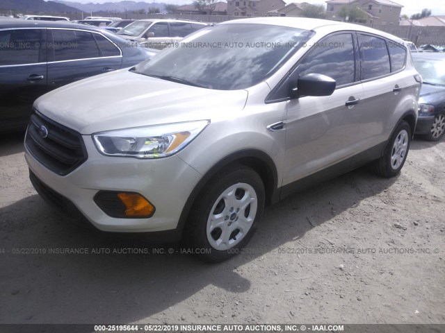 1FMCU0F74HUE09348 - 2017 FORD ESCAPE S GOLD photo 2