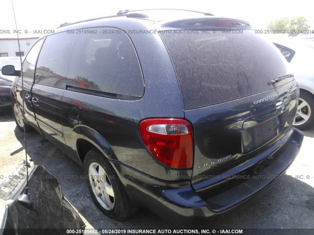 2D4GP44L07R241582 - 2007 DODGE GRAND CARAVAN SXT BLUE photo 3