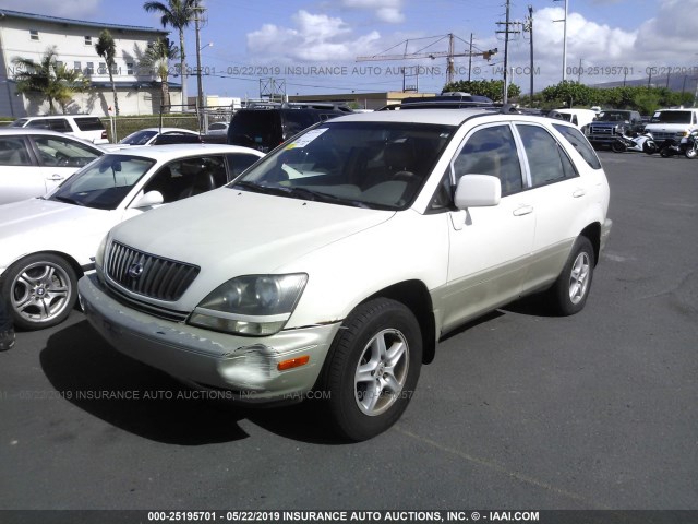 JT6GF10U4X0036264 - 1999 LEXUS RX 300 WHITE photo 2