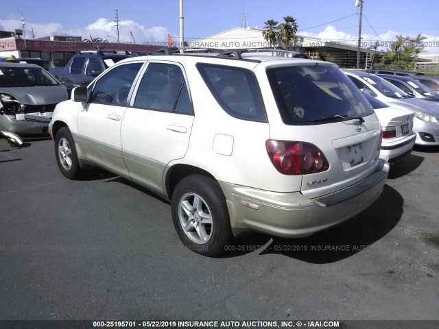 JT6GF10U4X0036264 - 1999 LEXUS RX 300 WHITE photo 3