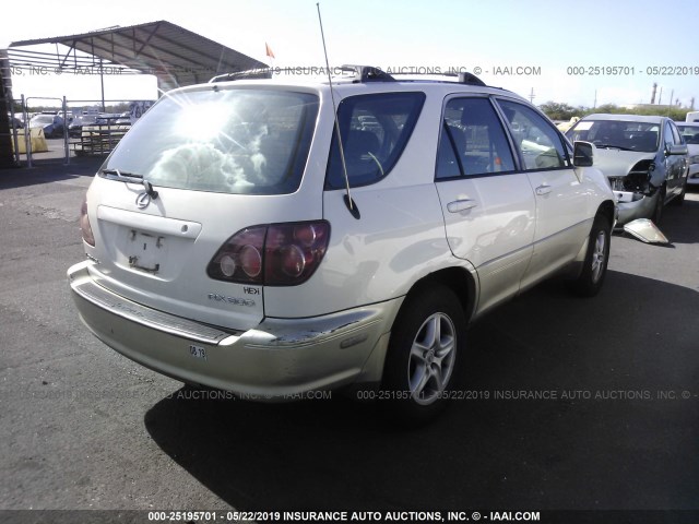 JT6GF10U4X0036264 - 1999 LEXUS RX 300 WHITE photo 4