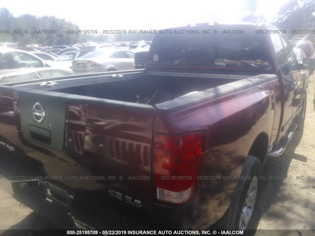 1N6AA06B04N509862 - 2004 NISSAN TITAN XE/SE/LE RED photo 4