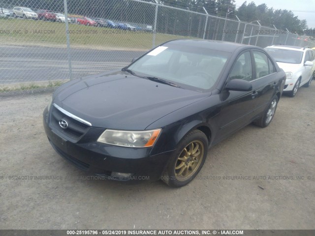 5NPEU46C66H175609 - 2006 HYUNDAI SONATA GLS/LX Dark Blue photo 2