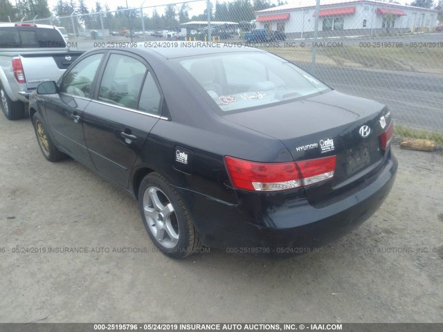 5NPEU46C66H175609 - 2006 HYUNDAI SONATA GLS/LX Dark Blue photo 3