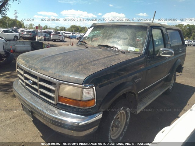 1FMEU15HXRLB31071 - 1994 FORD BRONCO U100 GREEN photo 2