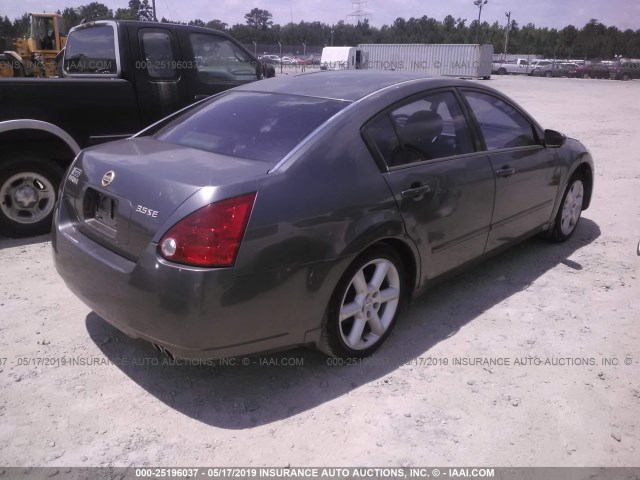 1N4BA41E15C860489 - 2005 NISSAN MAXIMA SE/SL GRAY photo 4