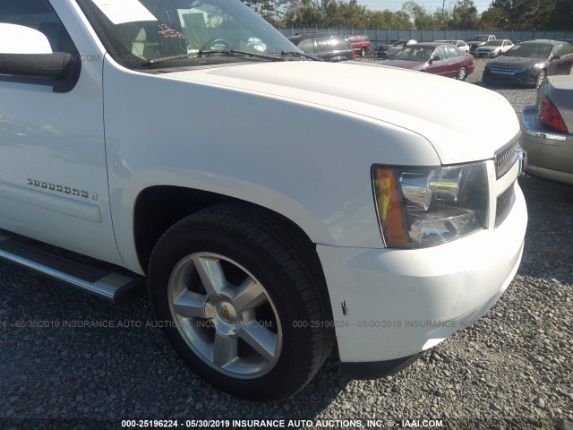 3GNFC16047G183639 - 2007 CHEVROLET SUBURBAN WHITE photo 6