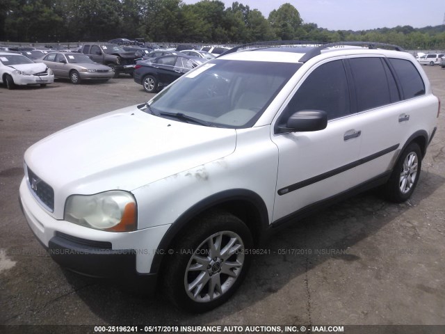 YV1CZ91H631003070 - 2003 VOLVO XC90 T6 WHITE photo 2