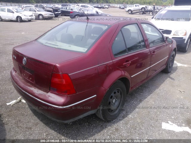 3VWRA69M94M050442 - 2004 VOLKSWAGEN JETTA GL BURGUNDY photo 4