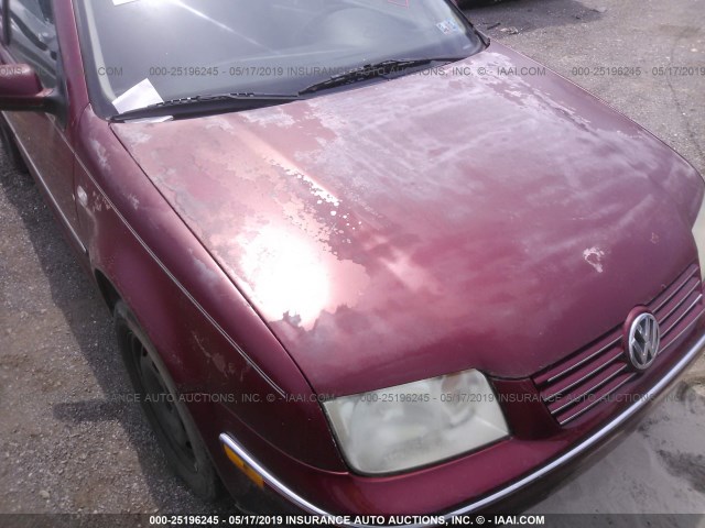 3VWRA69M94M050442 - 2004 VOLKSWAGEN JETTA GL BURGUNDY photo 6