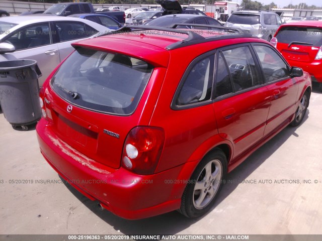 JM1BJ246421495364 - 2002 MAZDA PROTEGE PR5 RED photo 4