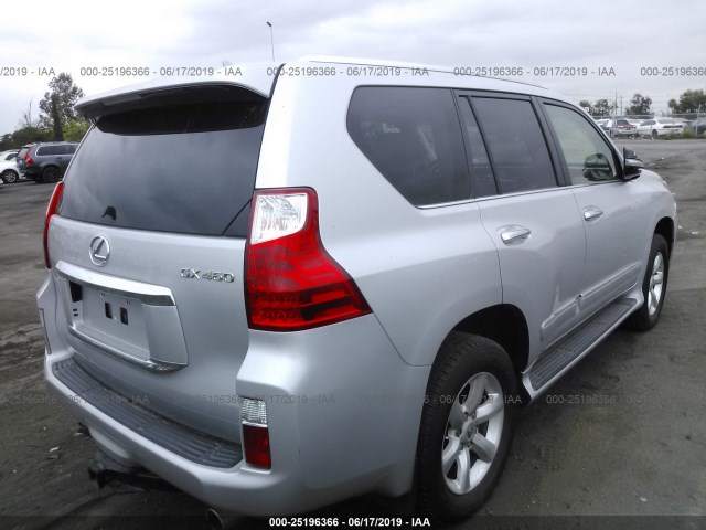 JTJBM7FX4C5044730 - 2012 LEXUS GX SILVER photo 4