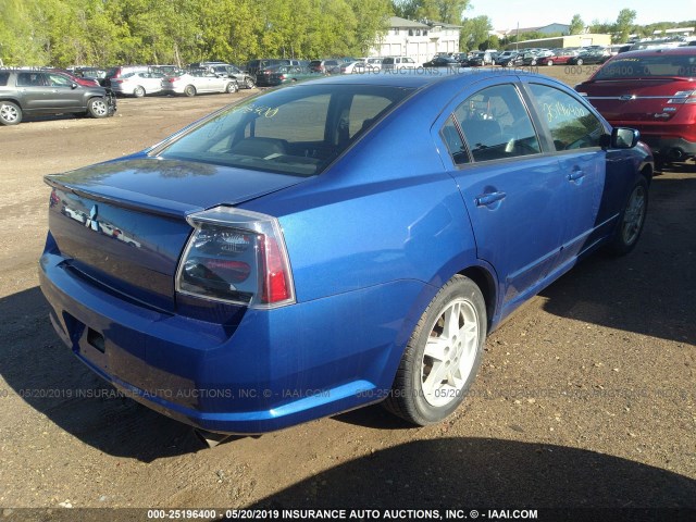 4A3AB76S16E009914 - 2006 MITSUBISHI GALANT GTS BLUE photo 4