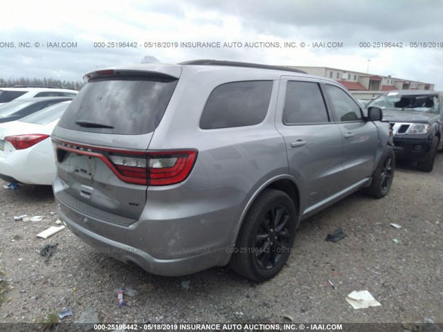 1C4RDHDG5JC209235 - 2018 DODGE DURANGO GT SILVER photo 4