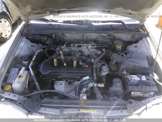 3N1CB51D91L514815 - 2001 NISSAN SENTRA XE/GXE SILVER photo 10