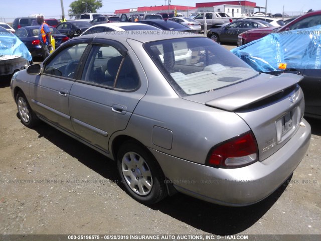 3N1CB51D91L514815 - 2001 NISSAN SENTRA XE/GXE SILVER photo 3