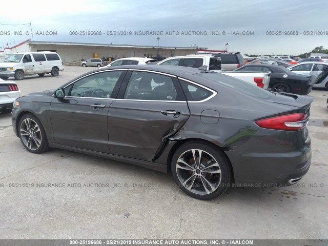 3FA6P0D91KR207178 - 2019 FORD FUSION TITANIUM GRAY photo 6