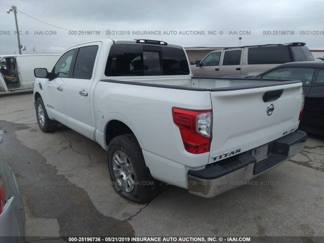 1N6AA1EJ8HN569182 - 2017 NISSAN TITAN S WHITE photo 3