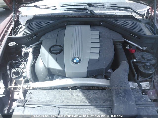 5UXZW0C54CL669984 - 2012 BMW X5 XDRIVE35D RED photo 10