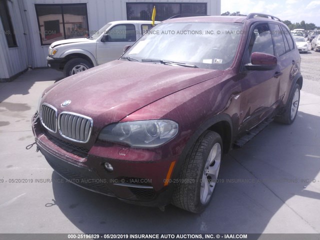 5UXZW0C54CL669984 - 2012 BMW X5 XDRIVE35D RED photo 2