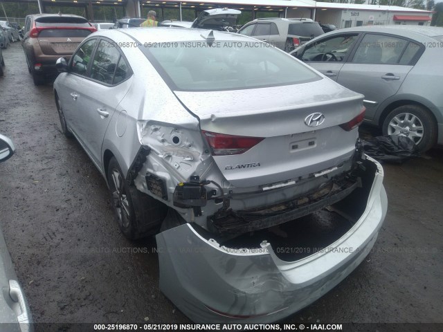 5NPD84LF9JH339393 - 2018 HYUNDAI ELANTRA SEL/VALUE/LIMITED SILVER photo 3