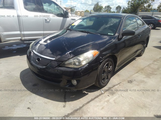 4T1CE38P34U810959 - 2004 TOYOTA CAMRY SOLARA SE/SLE BLACK photo 2