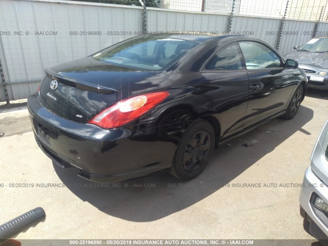 4T1CE38P34U810959 - 2004 TOYOTA CAMRY SOLARA SE/SLE BLACK photo 4