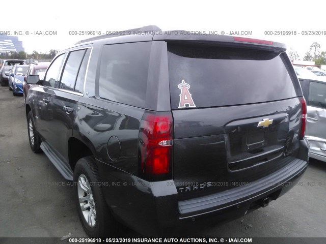 1GNSCBKC7FR566901 - 2015 CHEVROLET TAHOE C1500 LT BLACK photo 3