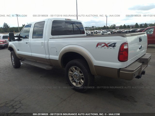 1FT7W2BT9EEB61022 - 2014 FORD F250 SUPER DUTY WHITE photo 3