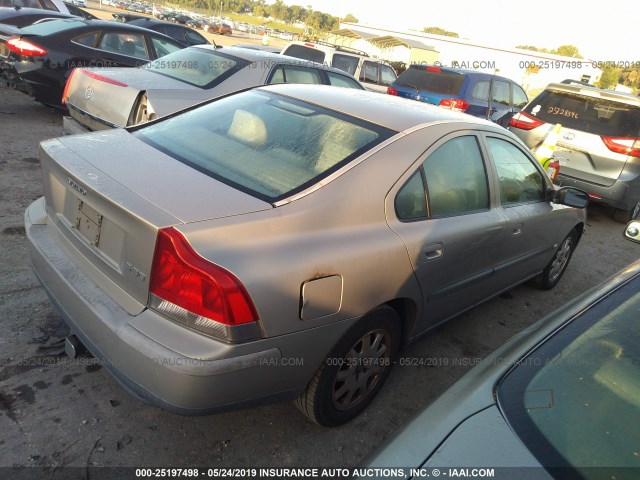 YV1RS61R922124920 - 2002 VOLVO S60 GRAY photo 4