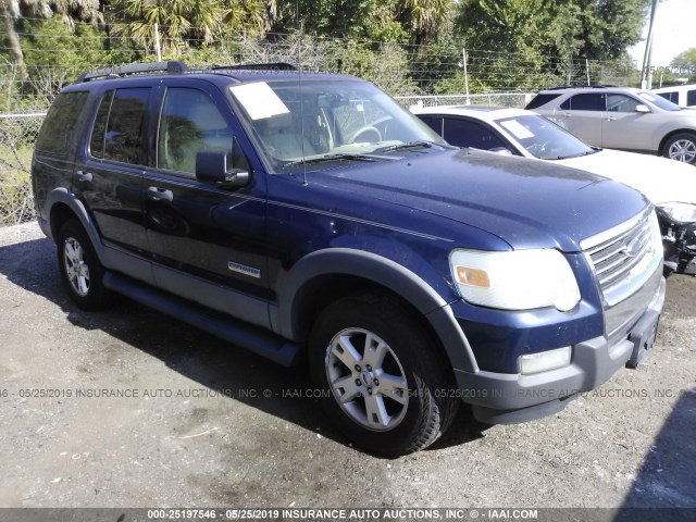 1FMEU73E76UB38724 - 2006 FORD EXPLORER XLT BLUE photo 1