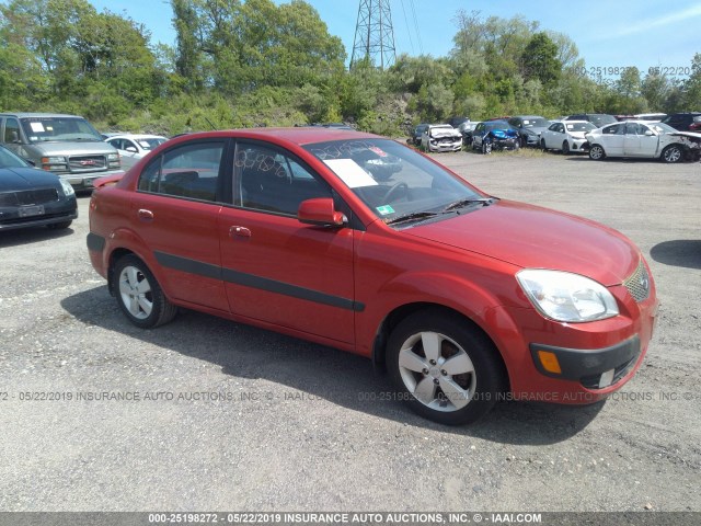 KNADE123286335850 - 2008 KIA RIO LX/SX RED photo 1