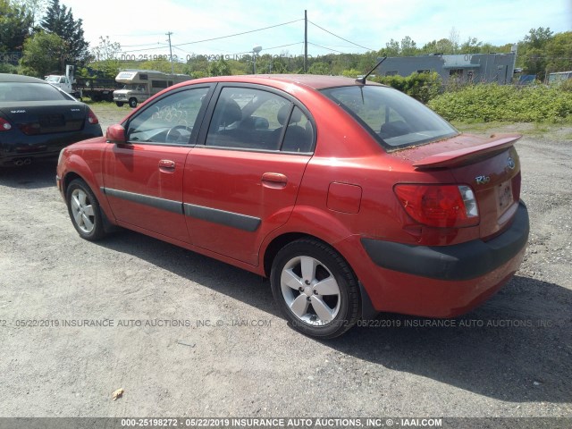 KNADE123286335850 - 2008 KIA RIO LX/SX RED photo 3