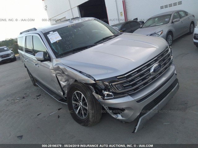 1FMJK1HT0KEA21659 - 2019 FORD EXPEDITION MAX XLT SILVER photo 1