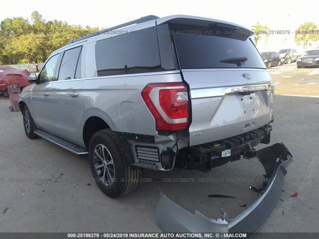 1FMJK1HT0KEA21659 - 2019 FORD EXPEDITION MAX XLT SILVER photo 3