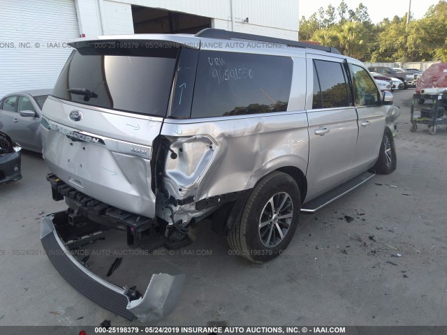 1FMJK1HT0KEA21659 - 2019 FORD EXPEDITION MAX XLT SILVER photo 4