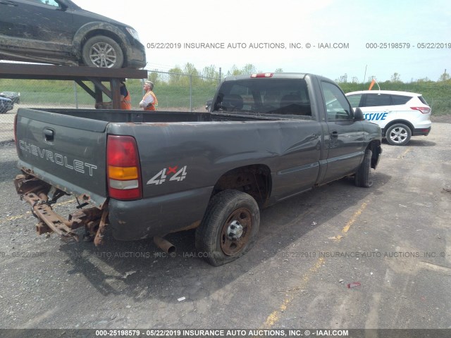 1GCEK14V01E200456 - 2001 CHEVROLET SILVERADO K1500 GRAY photo 4