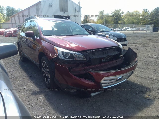 4S4BSALC5F3263831 - 2015 SUBARU OUTBACK 2.5I LIMITED RED photo 1