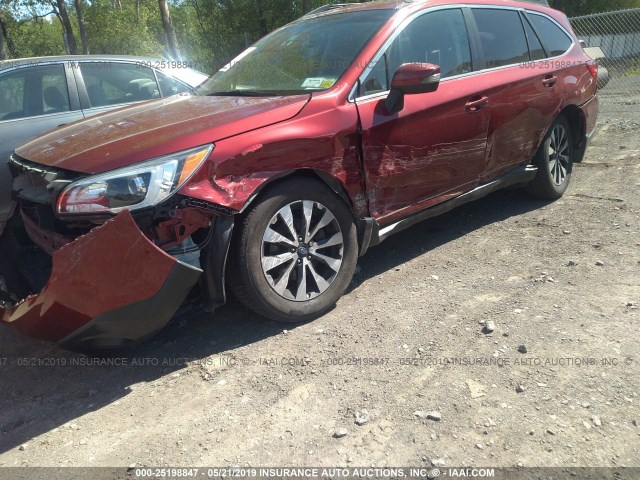 4S4BSALC5F3263831 - 2015 SUBARU OUTBACK 2.5I LIMITED RED photo 6