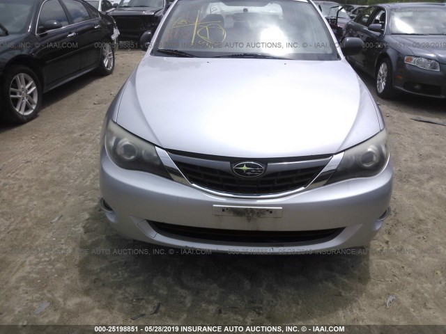 JF1GE61638H500999 - 2008 SUBARU IMPREZA 2.5I SILVER photo 6