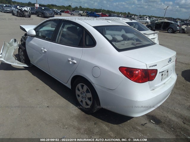 KMHDU46D99U628261 - 2009 HYUNDAI ELANTRA GLS/SE WHITE photo 3